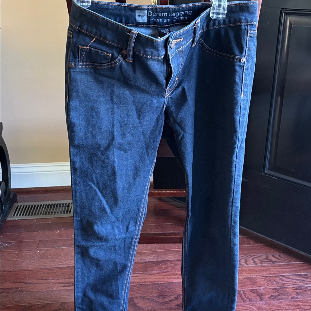 Dark Blue Denim Leggings Mossimo 8